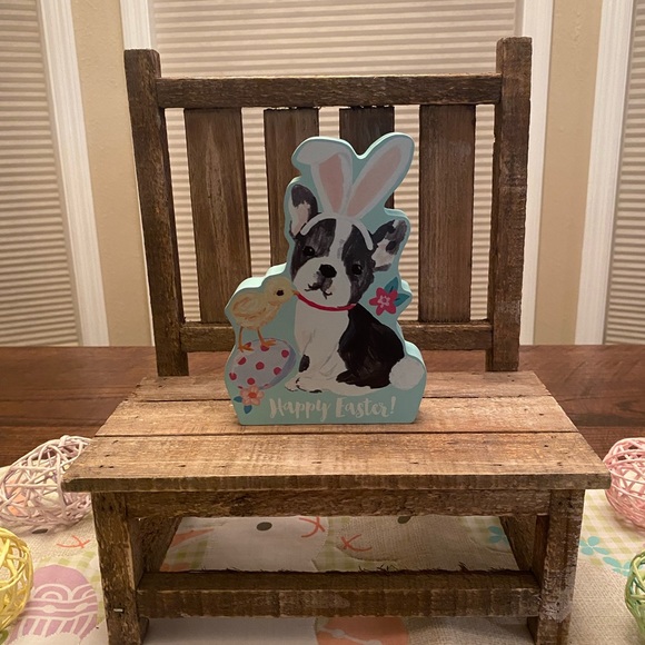 Easter Bunny French Bulldog & Chick Decor Sign, Easter Frenchie Decor Sign - Picture 14 of 16